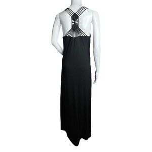 NWT Cynthia Rowley Black maxi dress with detailed back design